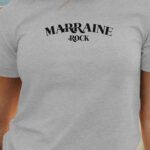 T-Shirt Gris Marraine rock Pour femme-1