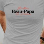 T-Shirt Gris Meilleur Beau-Papa de l'histoire Pour homme-1