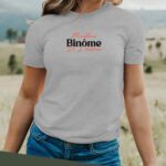 T-Shirt Gris Meilleur Binôme de l'histoire Pour femme-2