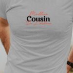 T-Shirt Gris Meilleur Cousin de l'histoire Pour homme-1