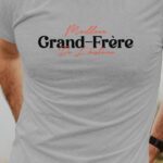 T-Shirt Gris Meilleur Grand-Frère de l'histoire Pour homme-1