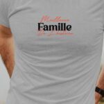 T-Shirt Gris Meilleure Famille de l'histoire Pour homme-1