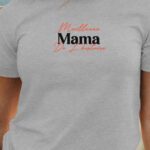T-Shirt Gris Meilleure Mama de l'histoire Pour femme-1