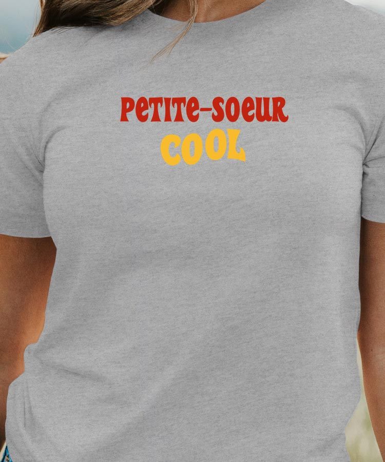 T-Shirt Gris Petite-Soeur cool disco Pour femme-1