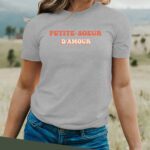 T-Shirt Gris Petite-Soeur d'amour Pour femme-2