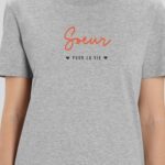 T-Shirt Gris Soeur pour la vie Pour femme-1
