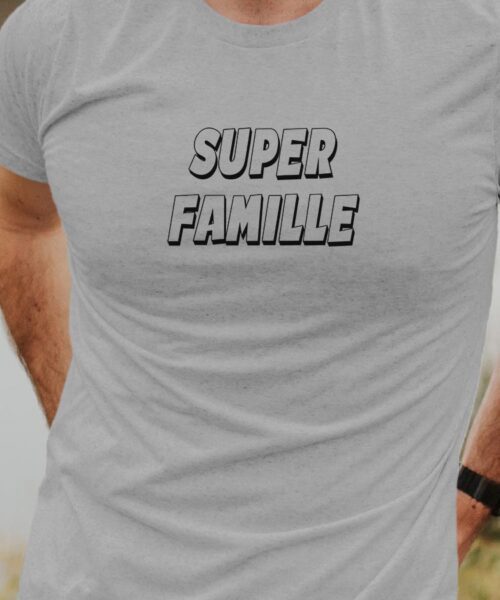 T-Shirt-Gris-Super-Famille-Pour-homme-2