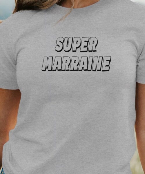 T-Shirt-Gris-Super-Marraine-Pour-femme-2