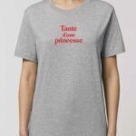 T-Shirt Gris Tante d'une princesse Pour femme-2