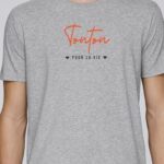 T-Shirt Gris Tonton pour la vie Pour homme-1