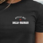 T-Shirt Noir Appelez-moi Belle-Maman Pour femme-1