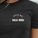 T-Shirt Noir Appelez-moi Belle-Mère Pour femme-1