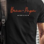 T-Shirt Noir Beau-Papa pour la vie Pour homme-1