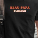 T-Shirt Noir Beau-Papa d'amour Pour homme-1
