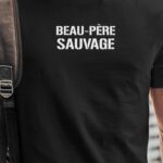 T-Shirt Noir Beau-Père sauvage Pour homme-1
