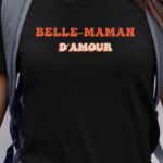 T-Shirt Noir Belle-Maman d'amour Pour femme-1