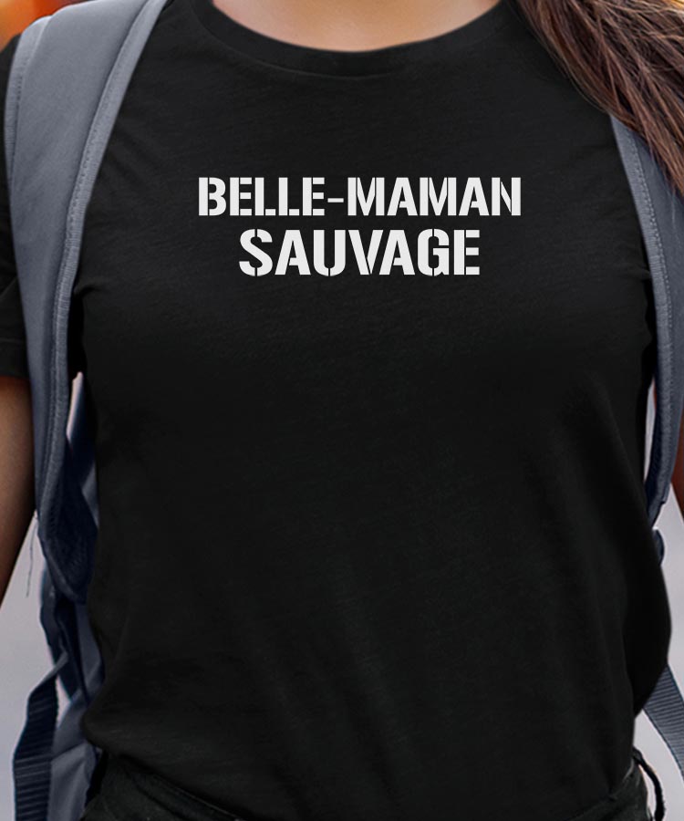 T-Shirt Noir Belle-Maman sauvage Pour femme-1