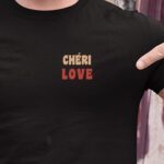 T-Shirt Noir Chéri love Pour homme-1