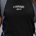 T-Shirt Noir Chérie rock Pour femme-1