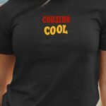 T-Shirt Noir Cousine cool disco Pour femme-1