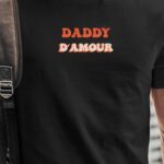 T-Shirt Noir Daddy d'amour Pour homme-1