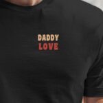 T-Shirt Noir Daddy love Pour homme-1