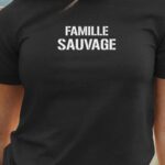 T-Shirt Noir Famille sauvage Pour femme-1