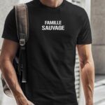 T-Shirt Noir Famille sauvage Pour homme-2