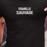 T-Shirt Noir Famille sauvage Pour homme-1