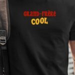 T-Shirt Noir Grand-Frère cool disco Pour homme-1
