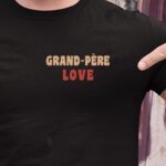 T-Shirt Noir Grand-Père love Pour homme-1