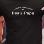 T-Shirt Noir J'ai pas le temps je suis Beau-Papa Pour homme-1