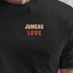 T-Shirt Noir Jumeau love Pour homme-1