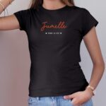 T-Shirt Noir Jumelle pour la vie Pour femme-2