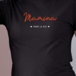 T-Shirt Noir Mamina pour la vie Pour femme-1