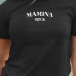 T-Shirt Noir Mamina rock Pour femme-1