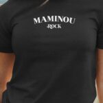 T-Shirt Noir Maminou rock Pour femme-1