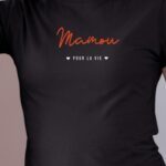 T-Shirt Noir Mamou pour la vie Pour femme-1