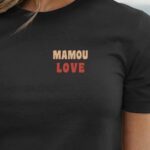 T-Shirt Noir Mamou love Pour femme-1