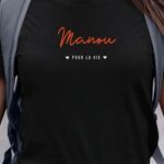 T-Shirt Noir Manou pour la vie Pour femme-1