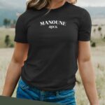T-Shirt Noir Manoune rock Pour femme-2