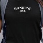 T-Shirt Noir Manoune rock Pour femme-1