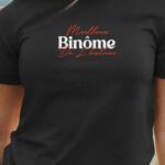 T-Shirt Noir Meilleur Binôme de l'histoire Pour femme-1