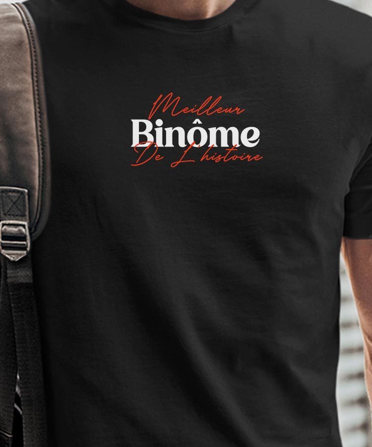 T-Shirt Noir Meilleur Binôme de l'histoire Pour homme-1