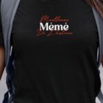 T-Shirt Noir Meilleure Mémé de l'histoire Pour femme-1