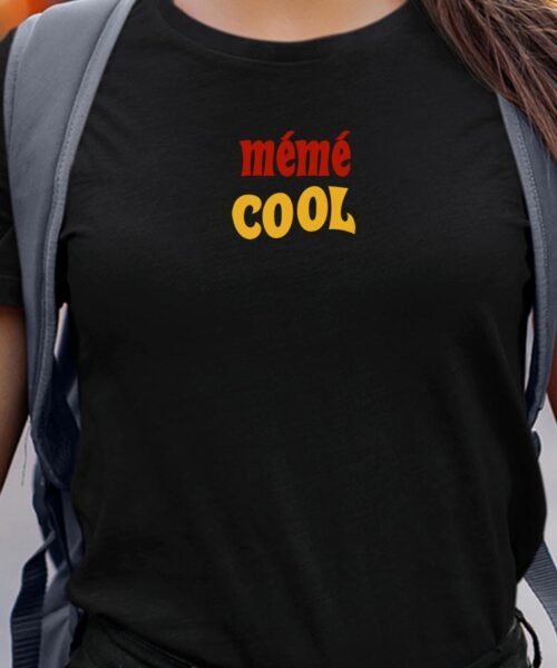 T-Shirt Noir Mémé cool disco Pour femme-1