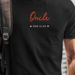 T-Shirt Noir Oncle pour la vie Pour homme-1