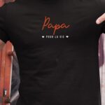 T-Shirt Noir Papa pour la vie Pour homme-1
