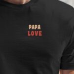 T-Shirt Noir Papa love Pour homme-1