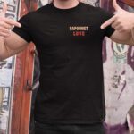 T-Shirt Noir Papounet love Pour homme-2